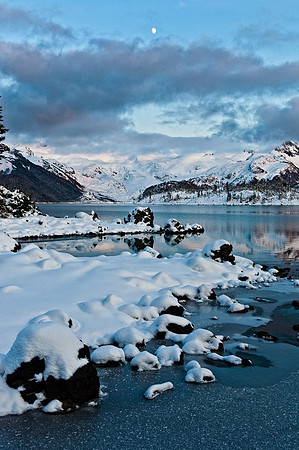 Moon Rising over Garibaldi Lake