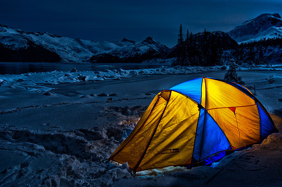 Moonlight over Garibaldi Lake
